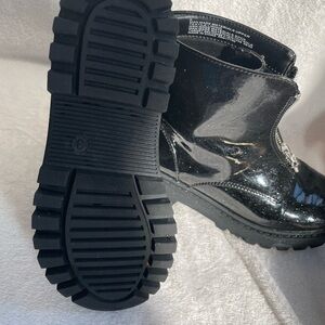 Target Shiny Black Kids Boots